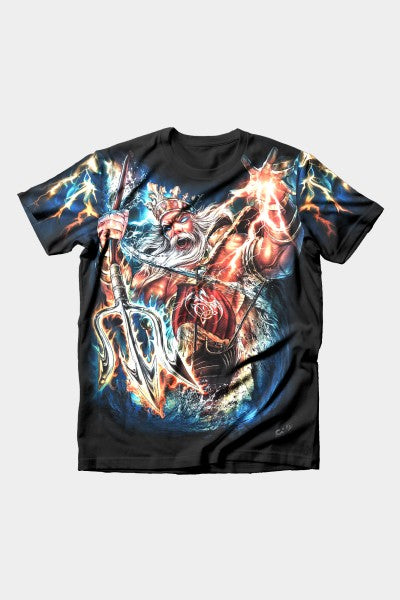 Poseidon in Rage Full Expression T-Shirt