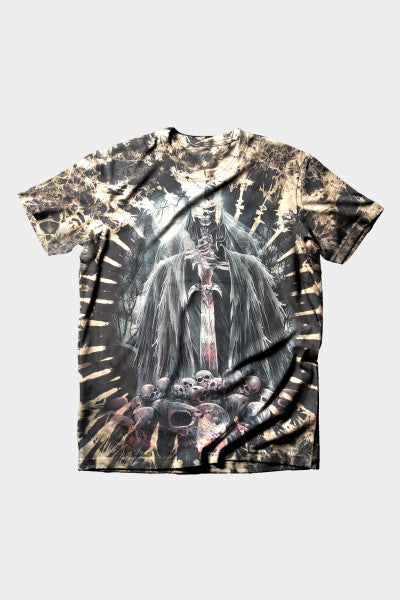 Tie-dye with reaper warrior t-shirt