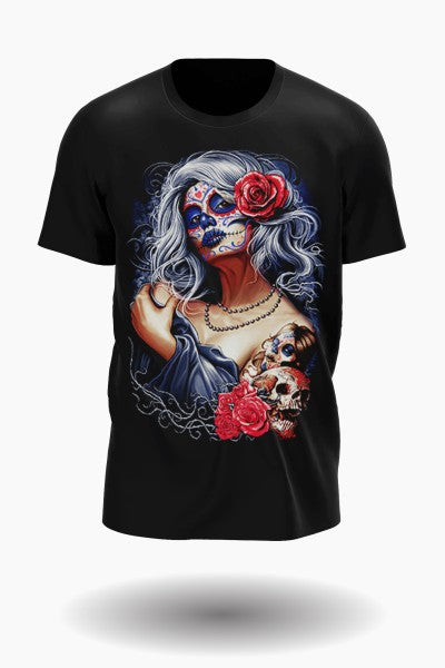 La Catrina with skull T-shirt