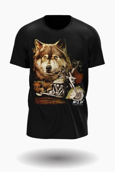 Wolf and Biker T-Shirt