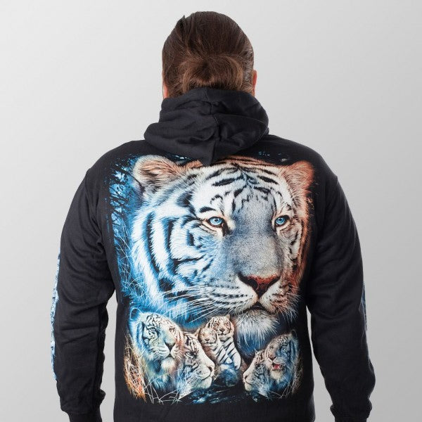 Men Hoodie Jacket Wild Tiger