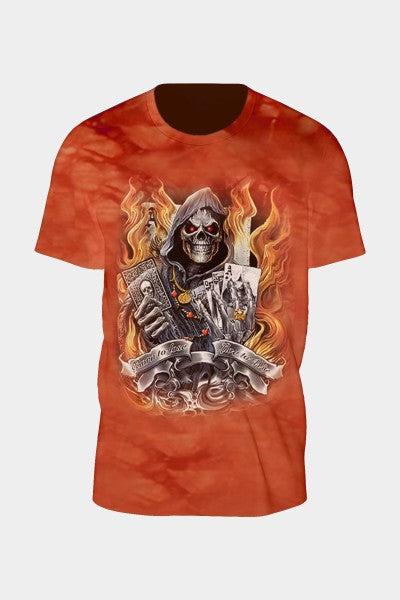 Tie-Dye Orange Death Stars T-Shirt