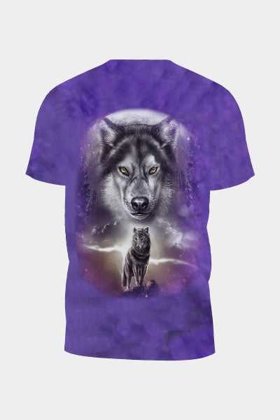 Tie Dye Purple Wolf T-Shirt