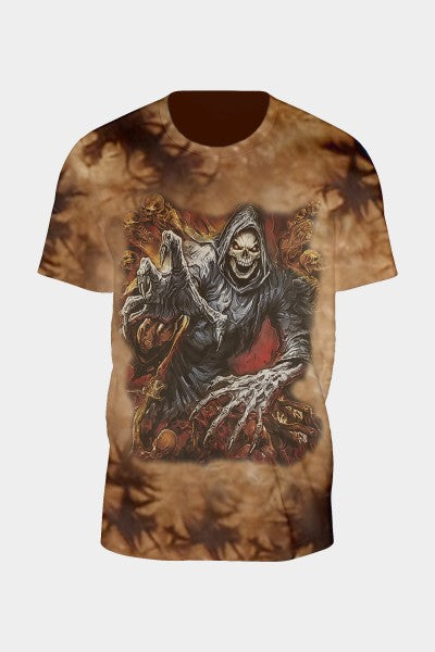 Tie-Dye Brown Death is coming T-Shirt