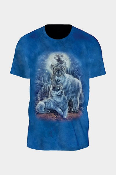 Tie-Dye Blue Wolves T-Shirt