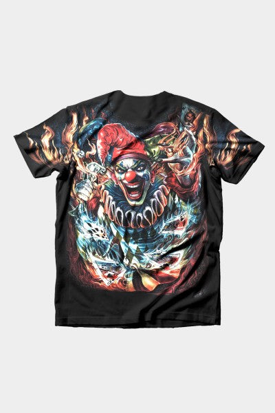 Joker with the deck of cards full expression t-shirt