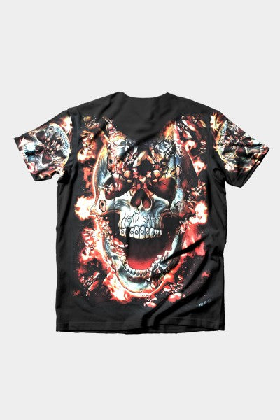 Head shot Totenkopf Vollausdruck T-Shirt